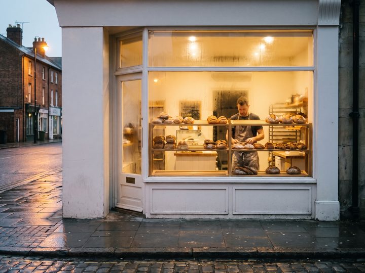 A family bakery at dawn
